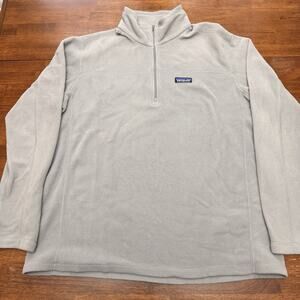 Patagonia Sweater Micro D 1/4 Fleece Pullover Men's Large Gray